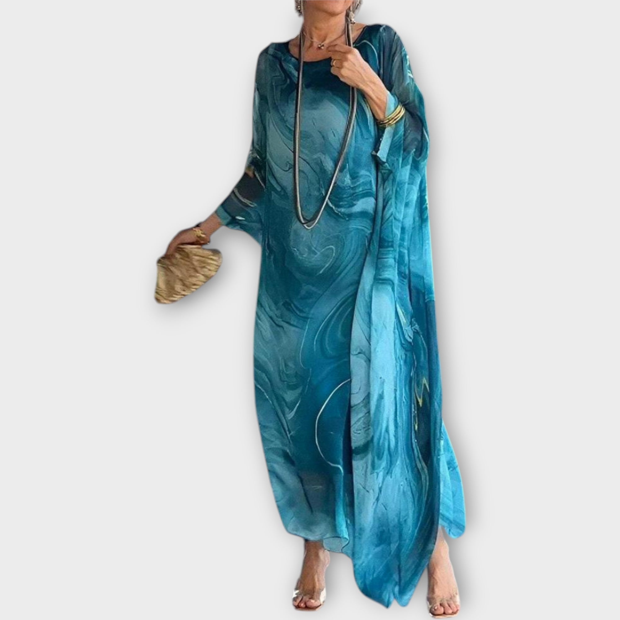 Maxi Kaftan en Tissu Transparent