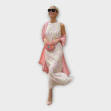 Maxi Robe à Motif Ondulé