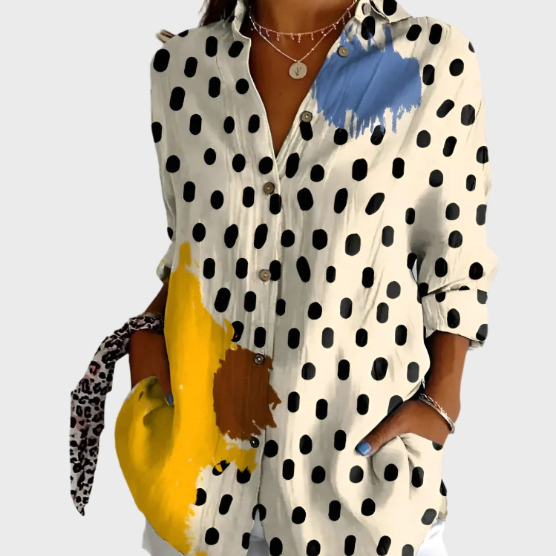 Chemisier en Coton à Imprimé Floral