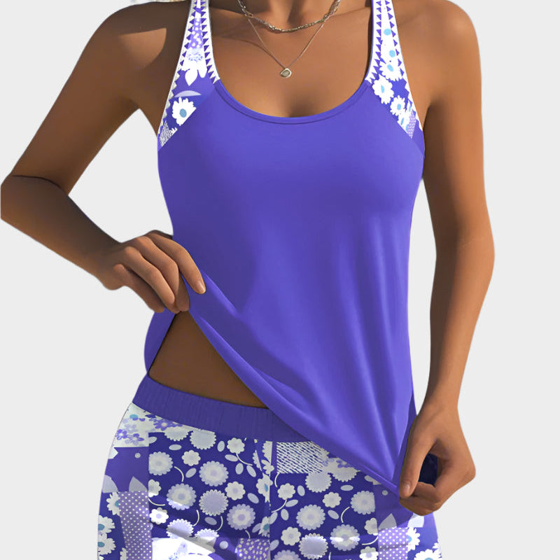 Confortable bikini à motifs floraux