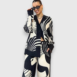 Ensemble Deux Pièces au Design Géométrique Chic