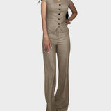 Ensemble Tunique à Décolleté en V et Pantalon