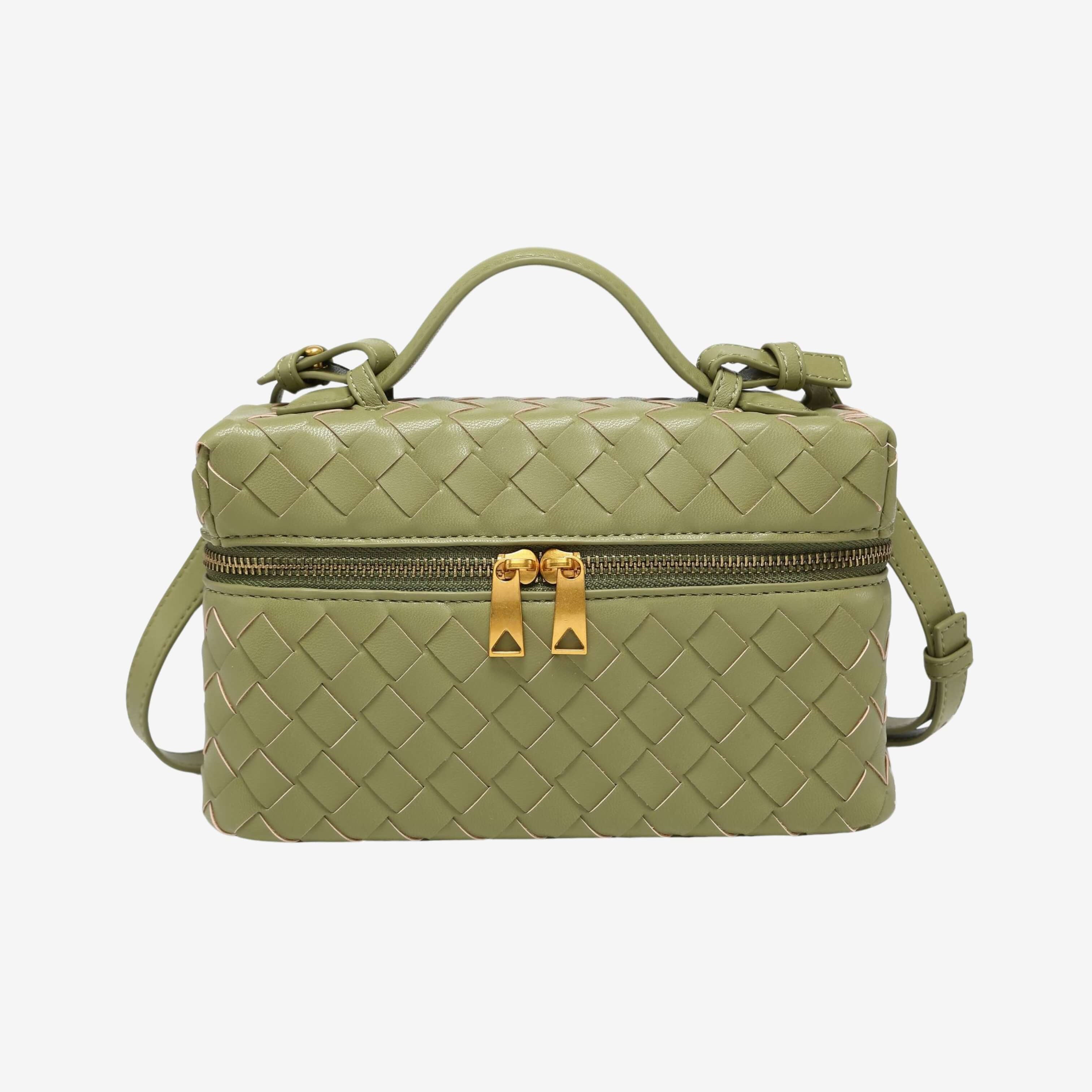 Juliette | Woven Glossy Structured Bag