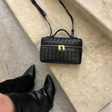 Juliette | Woven Glossy Structured Bag