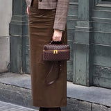 Juliette | Woven Glossy Structured Bag