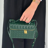 Juliette | Woven Glossy Structured Bag