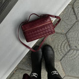 Juliette | Woven Glossy Structured Bag