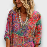 Kaftan Bohème à Motifs avec Coupe Légère