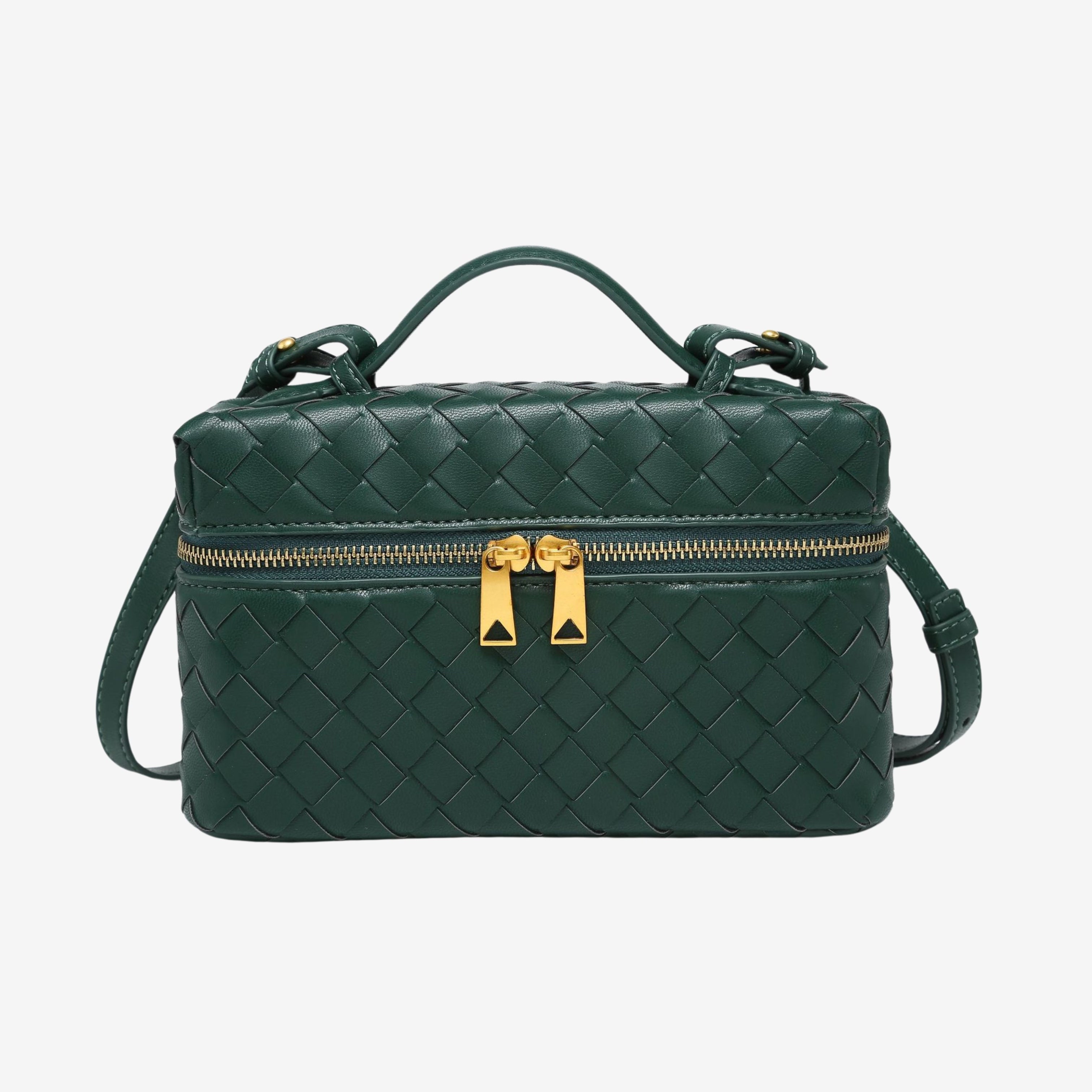 Juliette | Woven Glossy Structured Bag