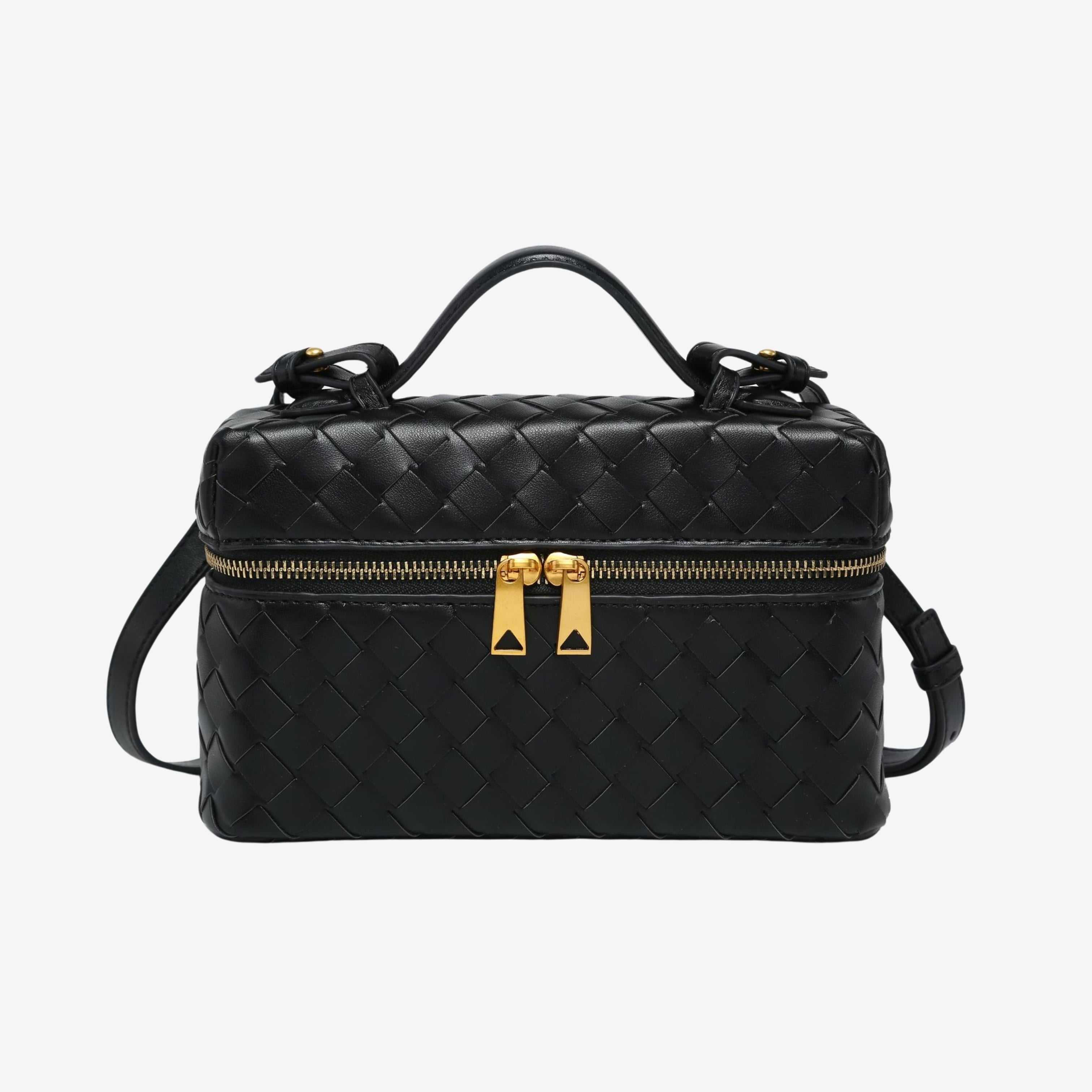 Juliette | Woven Glossy Structured Bag
