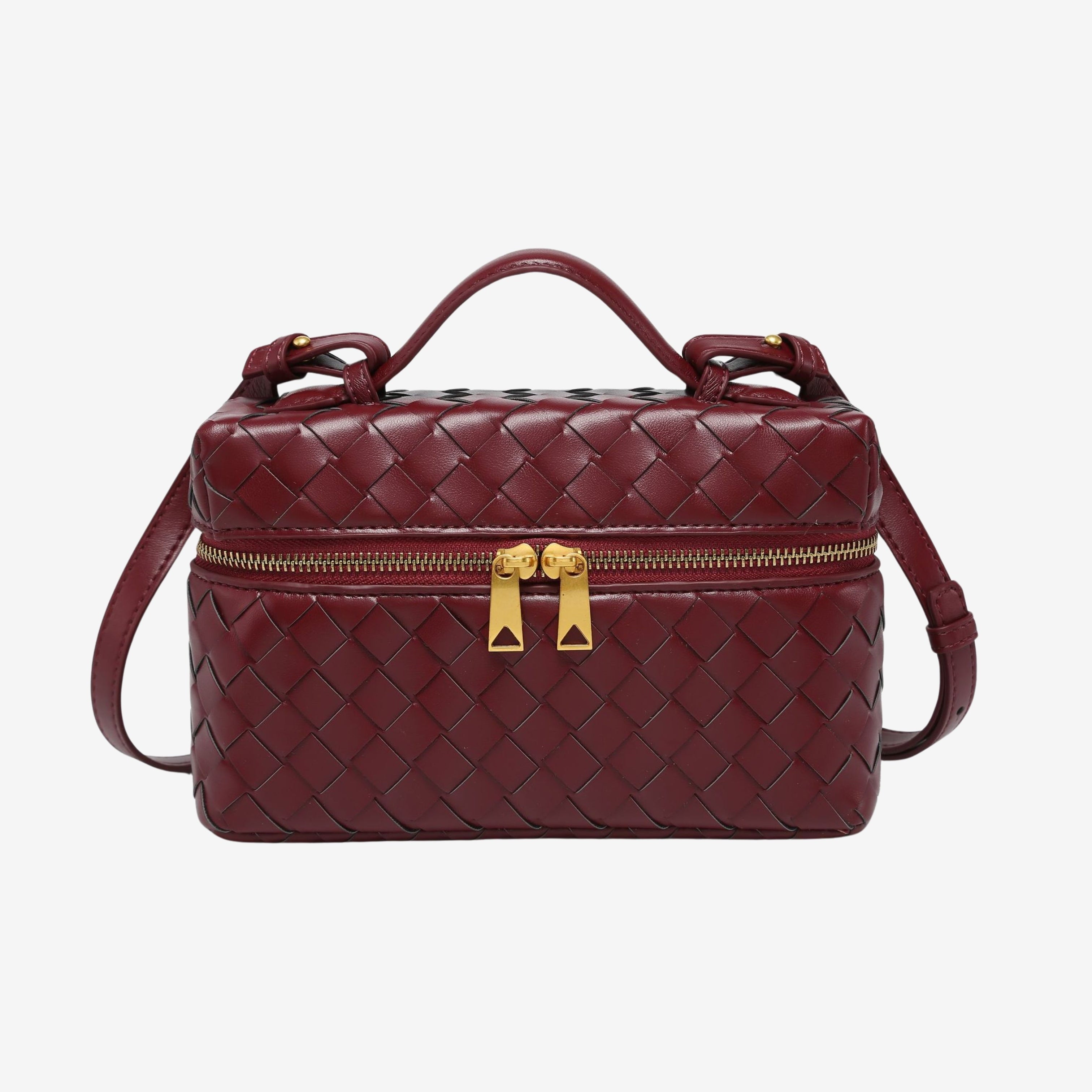 Juliette | Woven Glossy Structured Bag