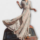 Robe maxi bohème en tissu doux