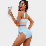 Maillot de Bain Haut à Taille Élevée avec Renfort