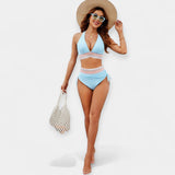 Maillot de Bain Haut à Taille Élevée avec Renfort