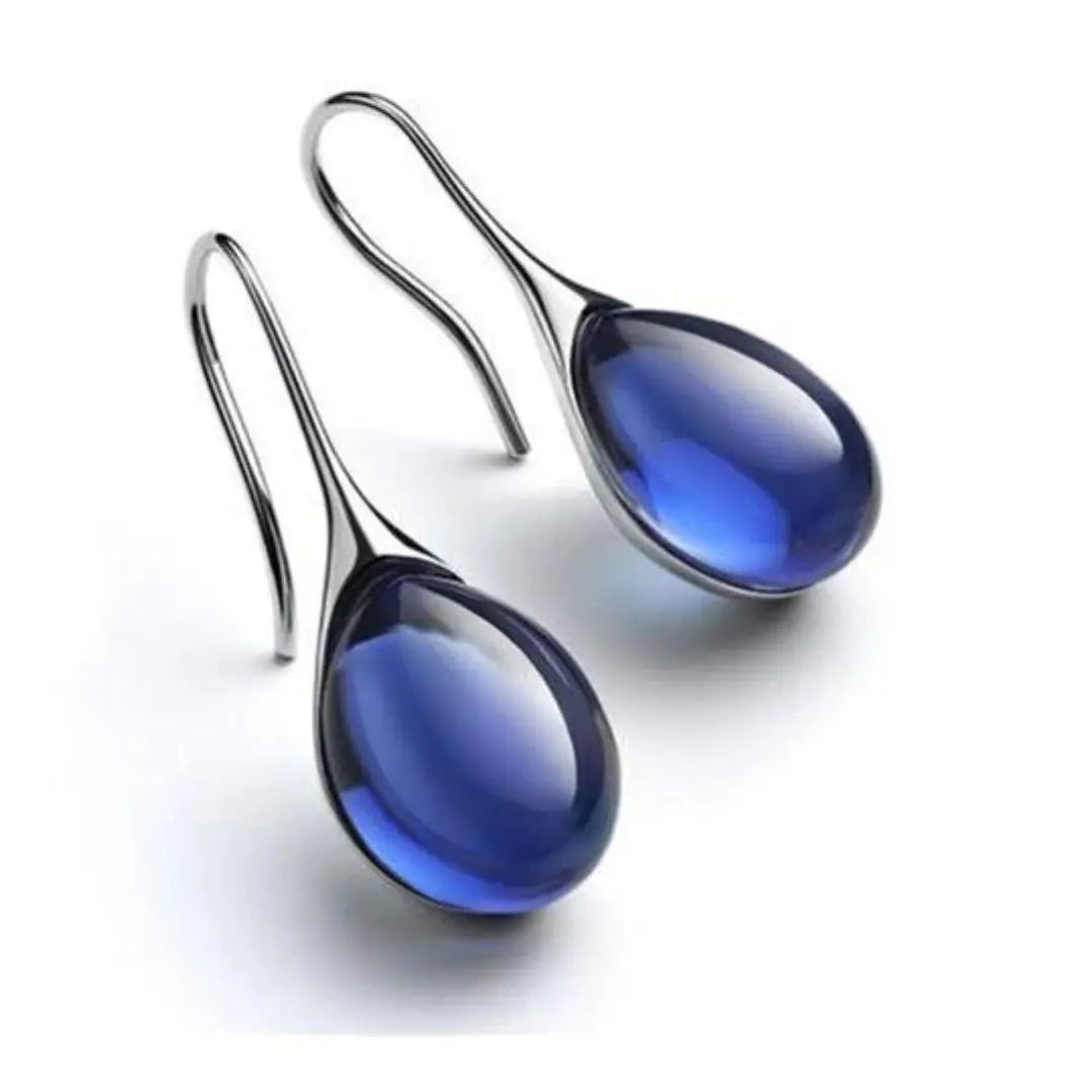 Kristýna - Boucles d'oreilles pendantes en cristal doré et argenté