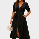 Robe en denim avec boutons