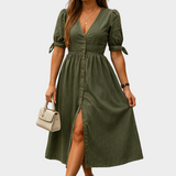 Robe en denim avec boutons