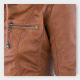 Veste en Cuir Contemporaine avec Capuche au Design Éternel