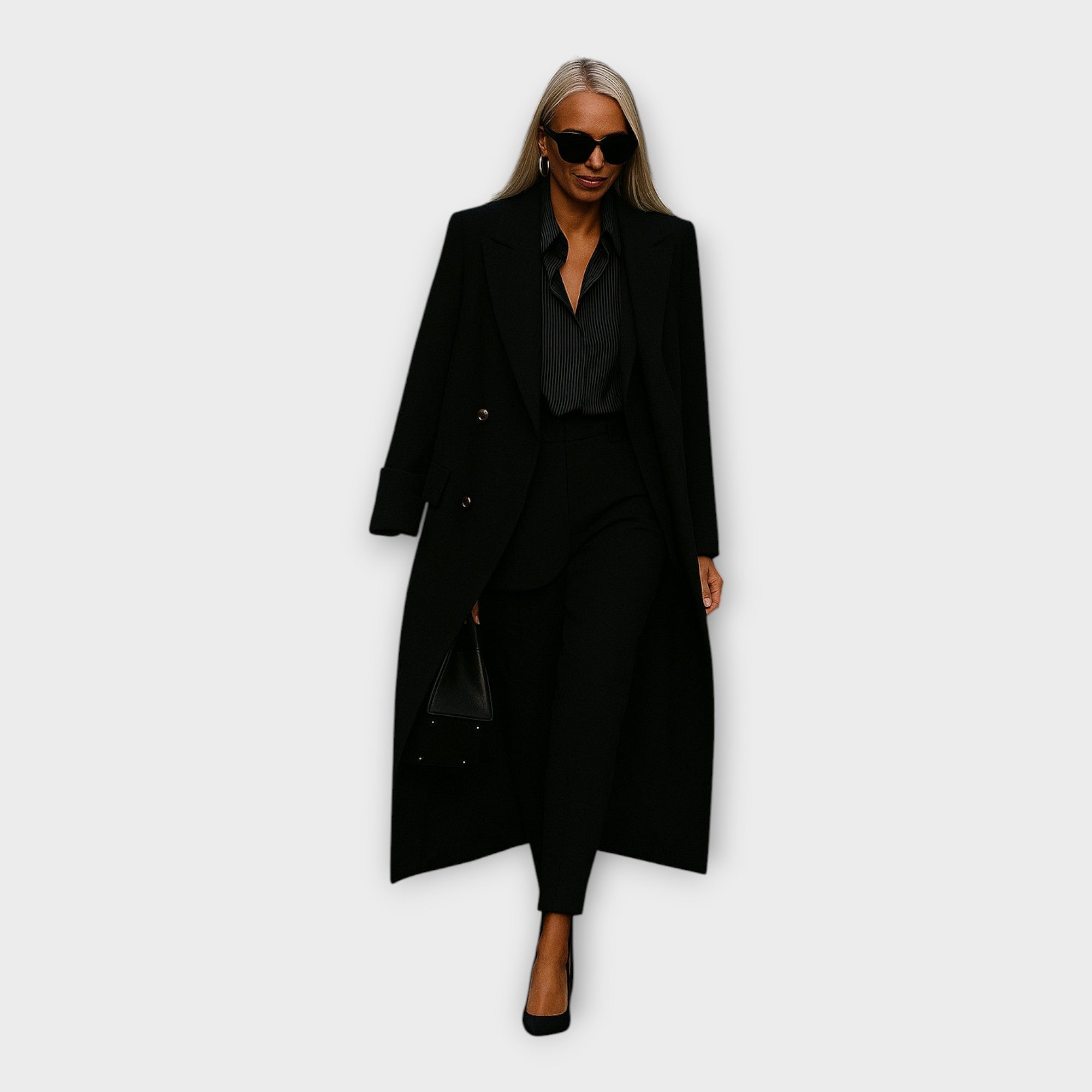 Ensemble Chic : Pantalon et Manteau au Design Minimaliste