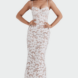 Maxi Robe en Dentelle Blanche