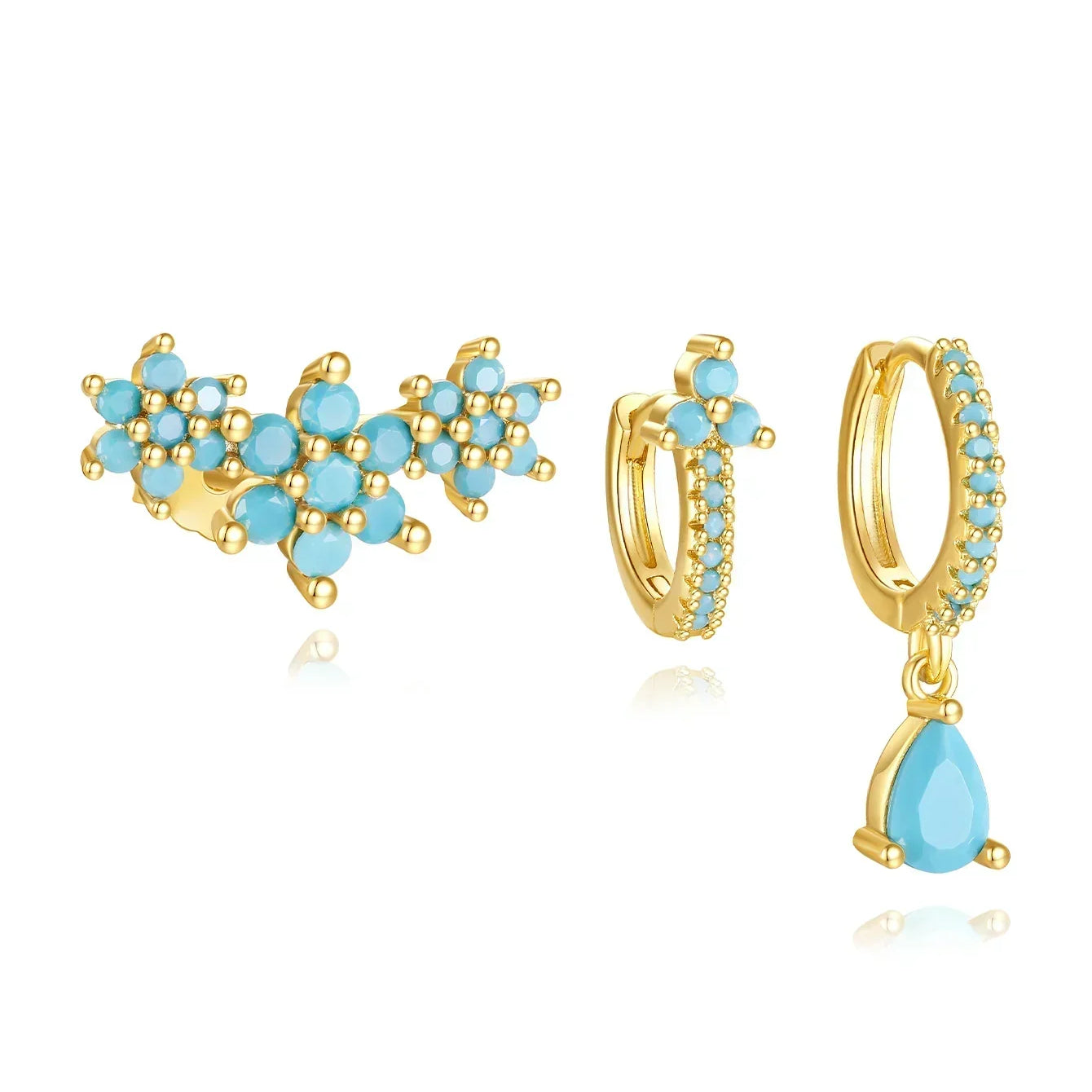 Boucles d'oreilles en or au design moderne inspiré du style Victorien-Anna.
