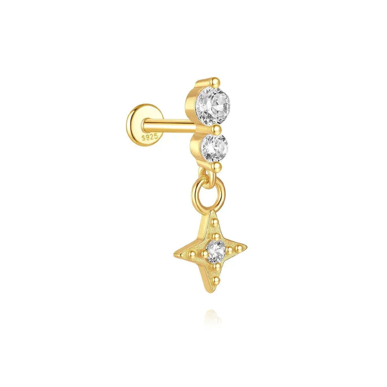 Helena – Boucles d'oreilles en or de la collection organique.