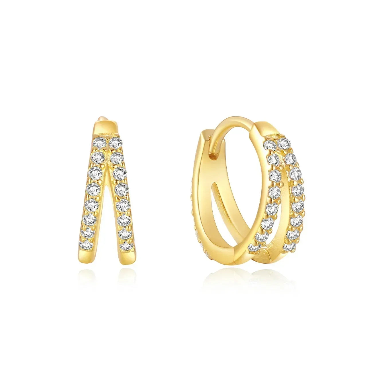 Helena – Boucles d'oreilles en or de la collection organique.