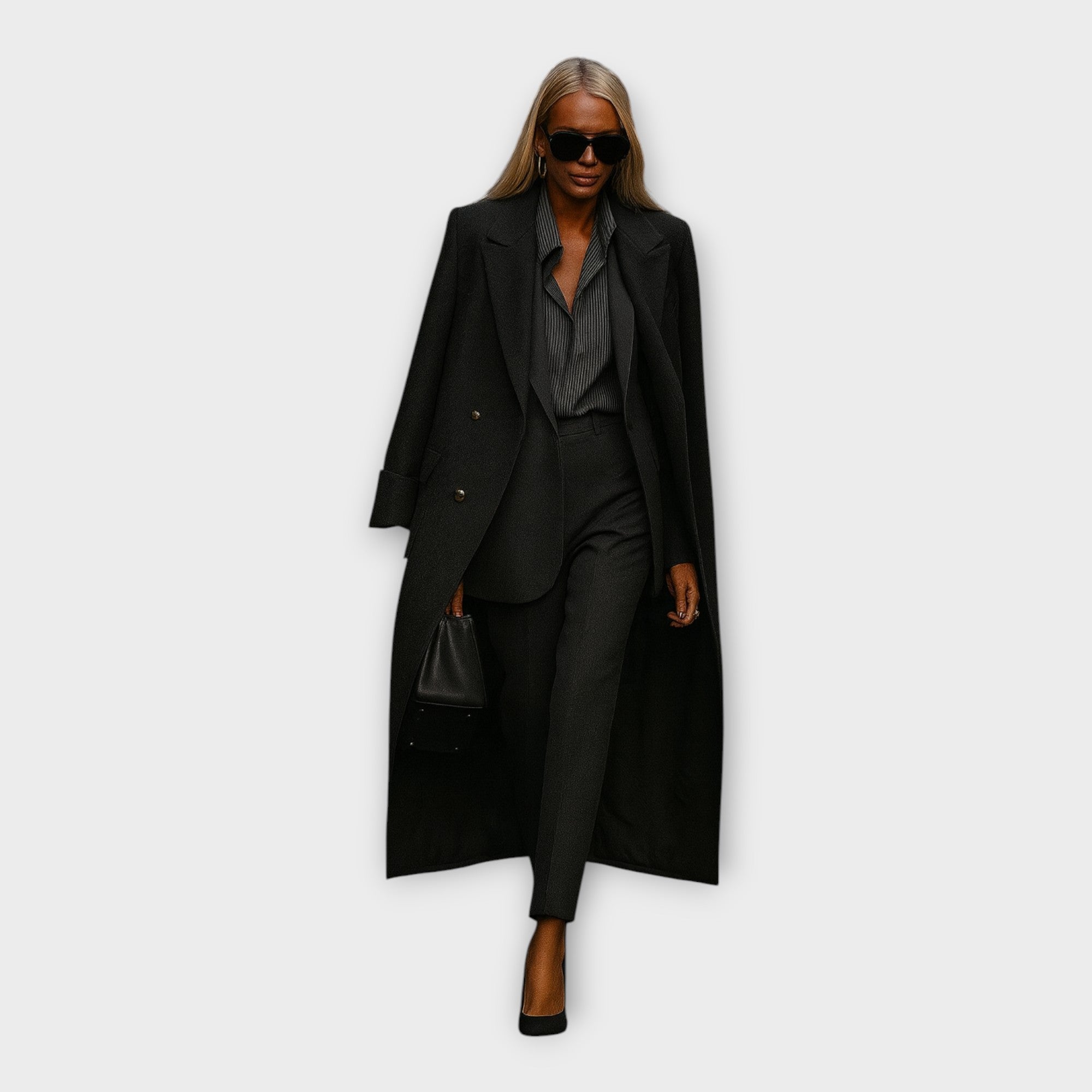 Ensemble Chic : Pantalon et Manteau au Design Minimaliste