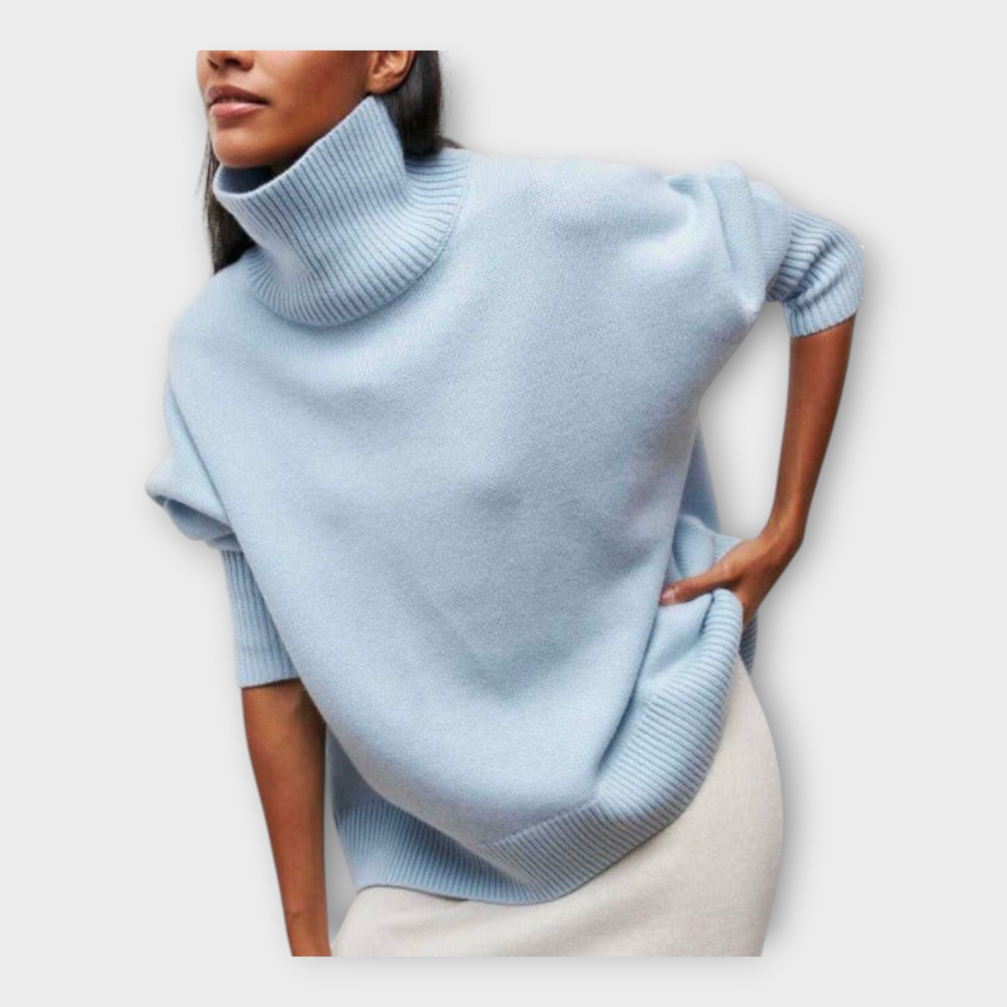 Pull en Tricot à Col Roulé