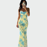 Robe Satinée Fleurie