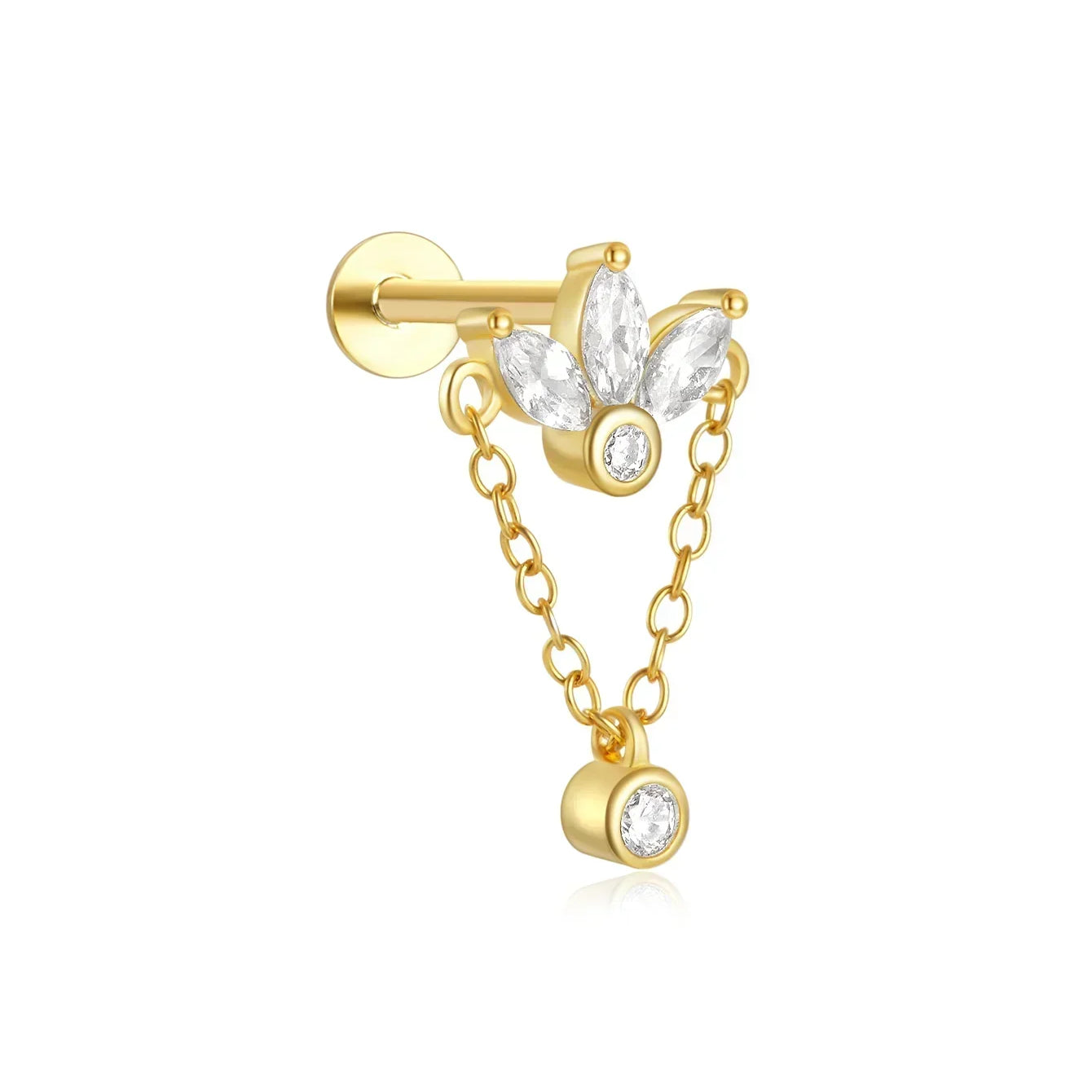 Helena – Boucles d'oreilles en or de la collection organique.