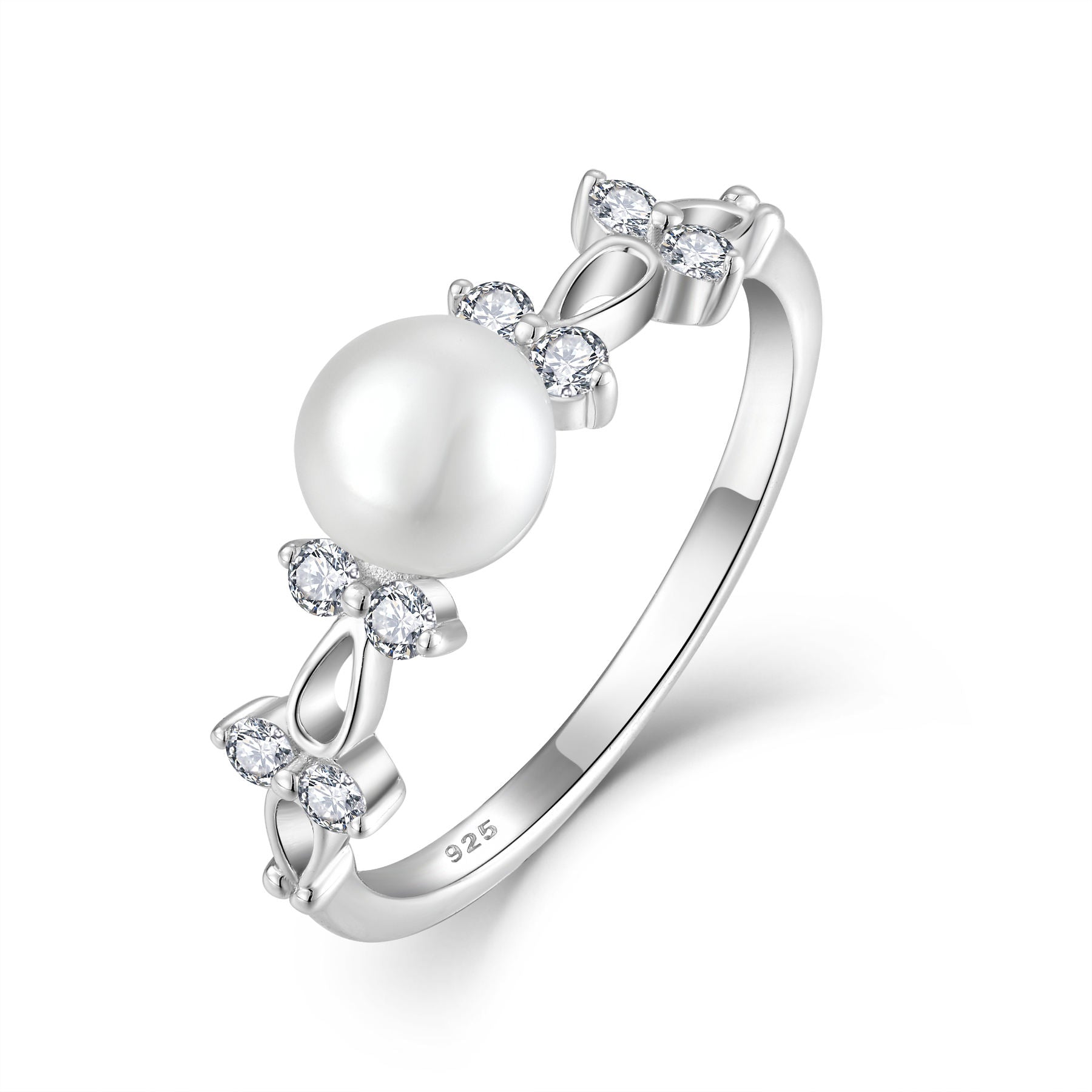 Leni – Élégantes boucles d'oreilles en perles avec chaîne dorée.