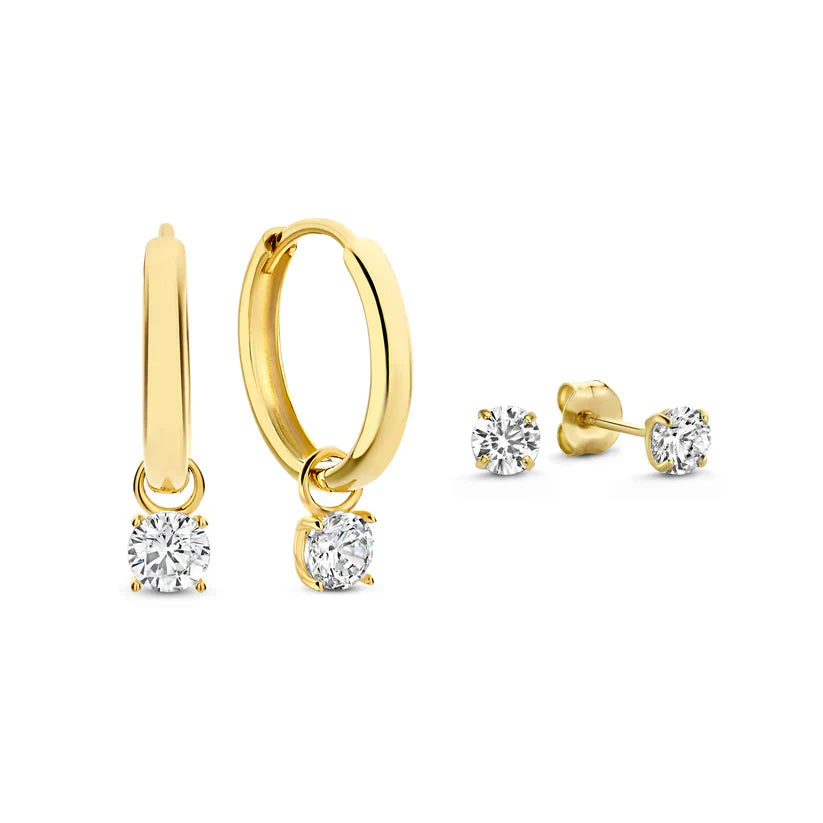 Set de Boucles d'Oreilles Larmes de Lune