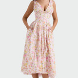 Robe Midi Florale Romantique