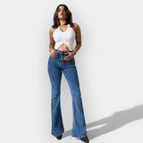 High-Waisted Flare Jeans