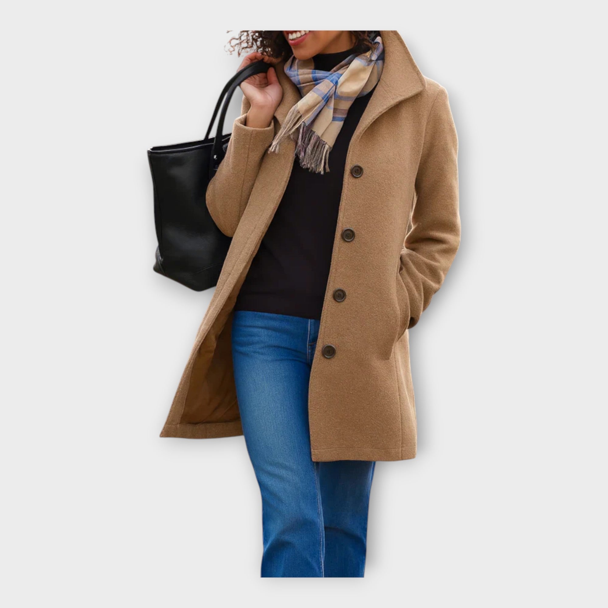 Veste Élégante en Laine avec Boutons