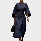 Robe Chic Minimaliste avec Ceinture et Manches Amples