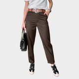 Chic Pantalon avec Détails de Coutures