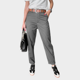 Chic Pantalon avec Détails de Coutures