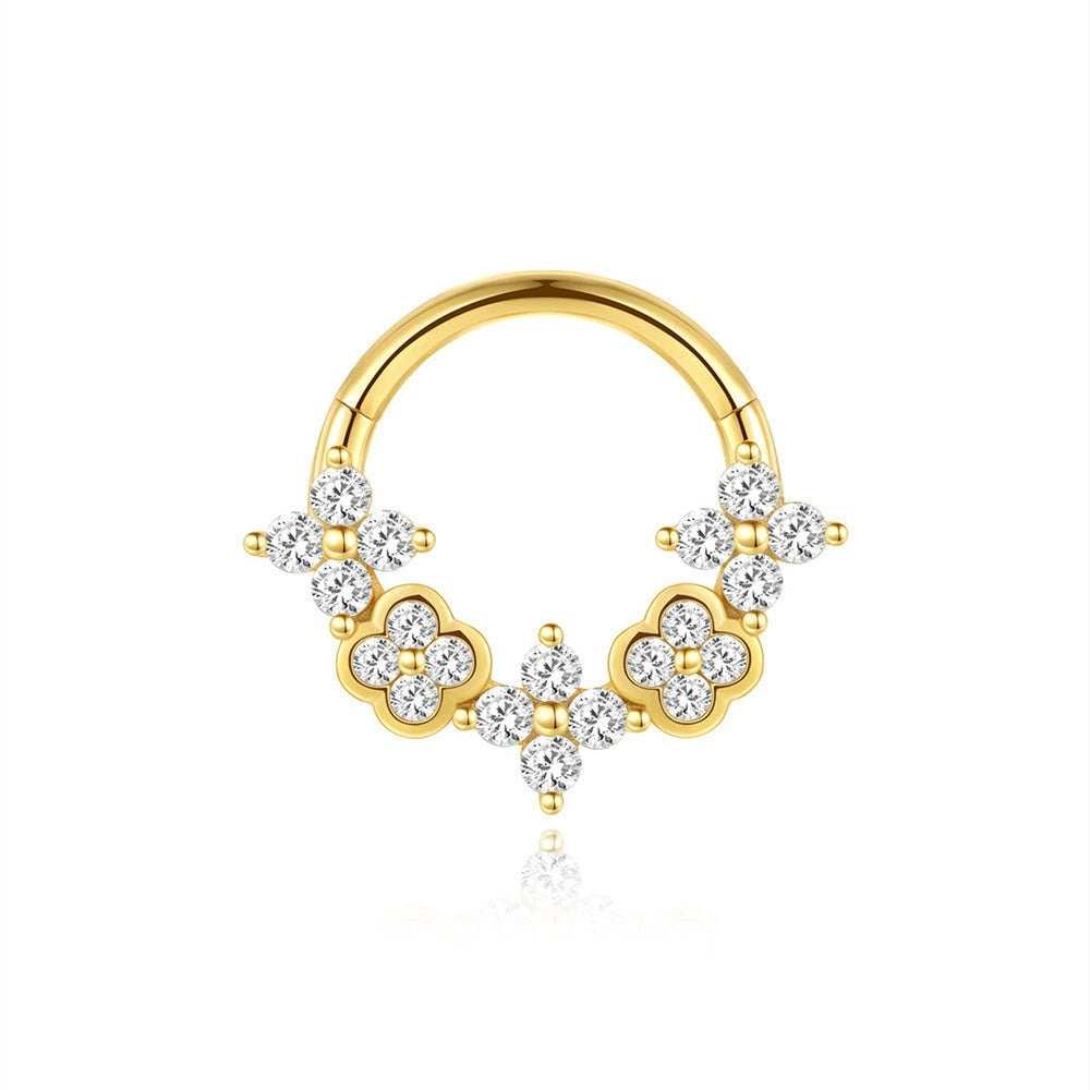 Johana-Marie – Boucles d'oreilles en or à finition texturée.