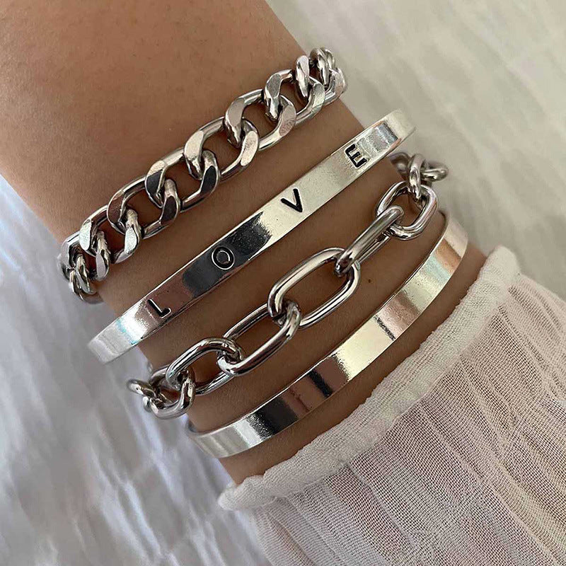 Ensemble de bracelets Elan Mercer en or blanc