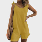 Salopette à Bretelles avec Noeud et Poches