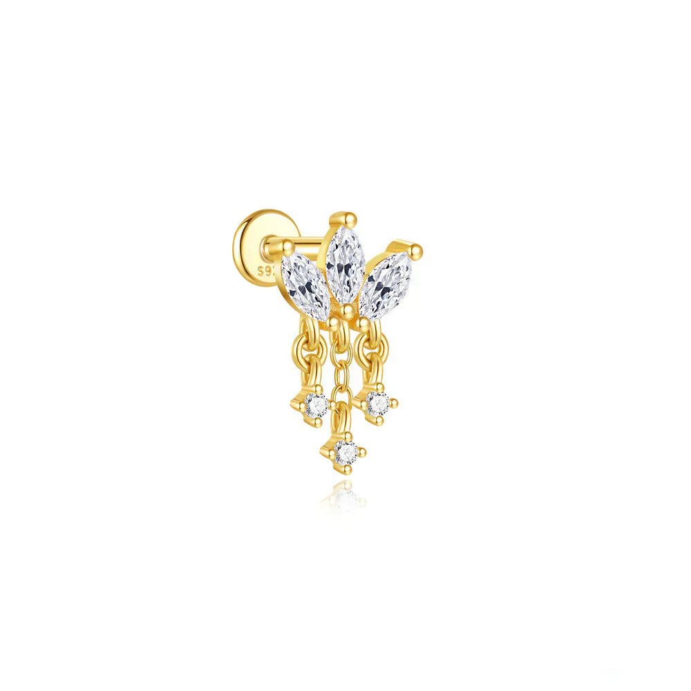 Johana-Marie – Boucles d'oreilles en or à finition texturée.