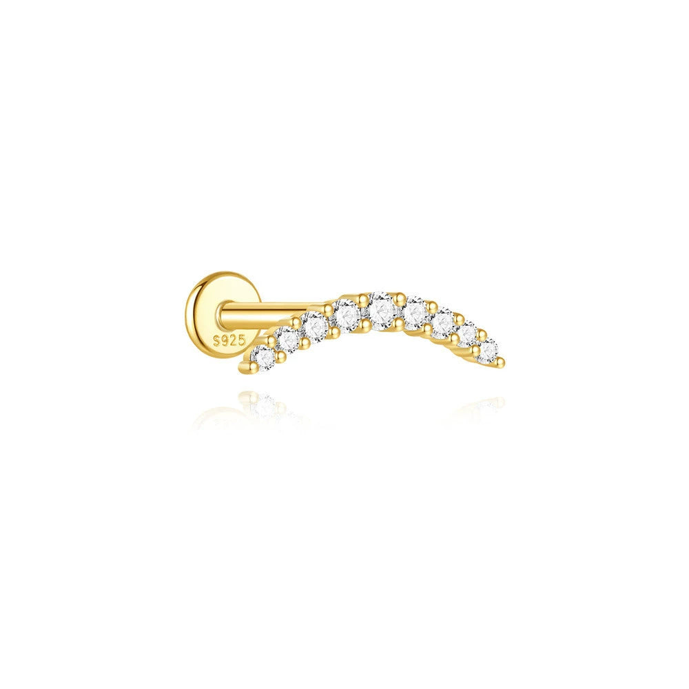 Johana-Marie – Boucles d'oreilles en or à finition texturée.