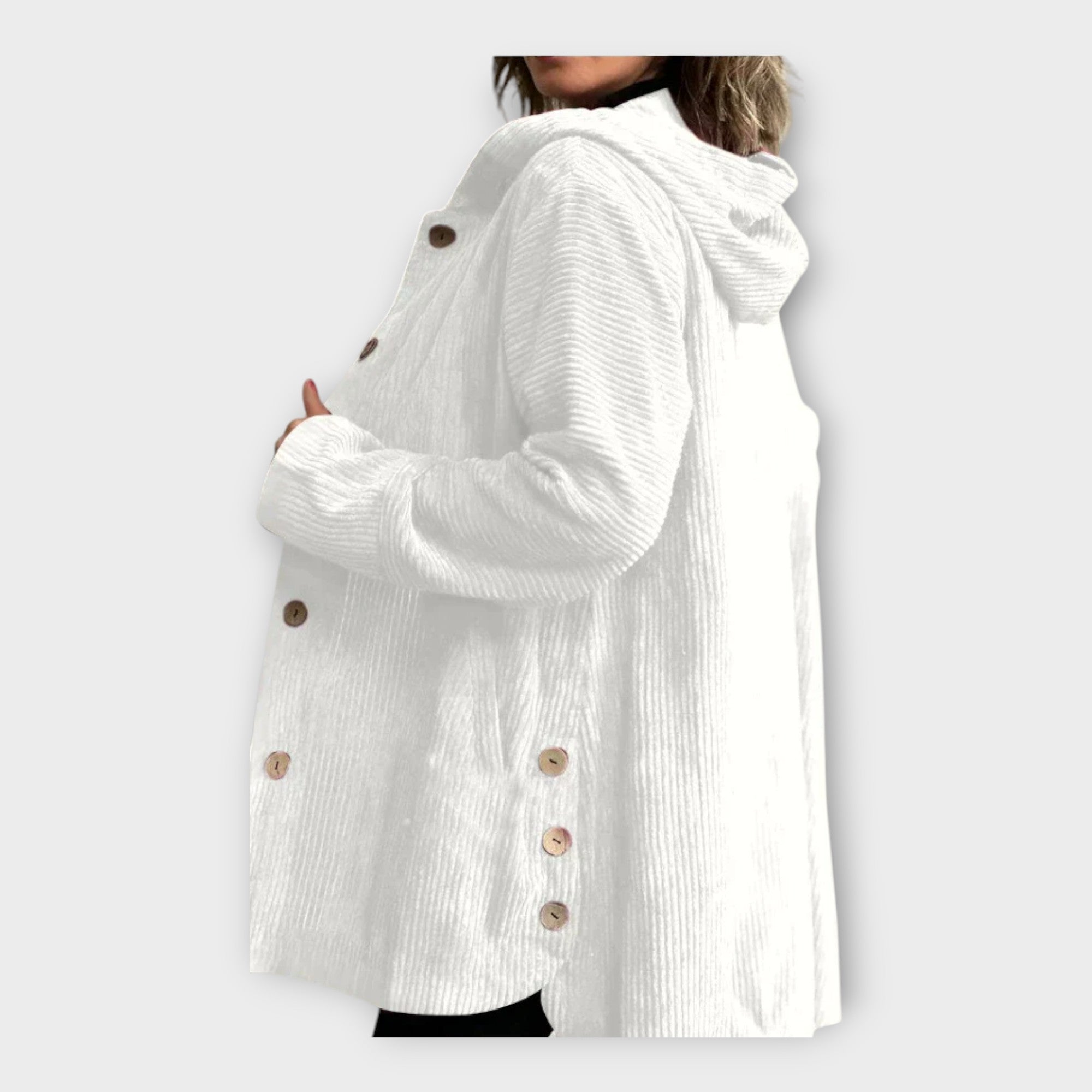Longue Manteau Quotidien avec Capuche