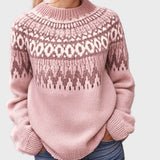 Pull à Col Roulé avec Motif