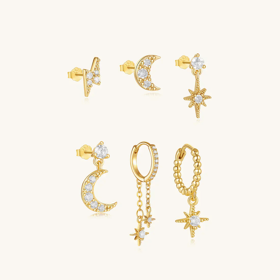 Pavlína – Boucles d'oreilles en or délicates au design contemporain.