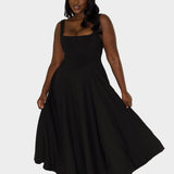 Robe Midi Élégante et Aérienne au Mouvement Naturel