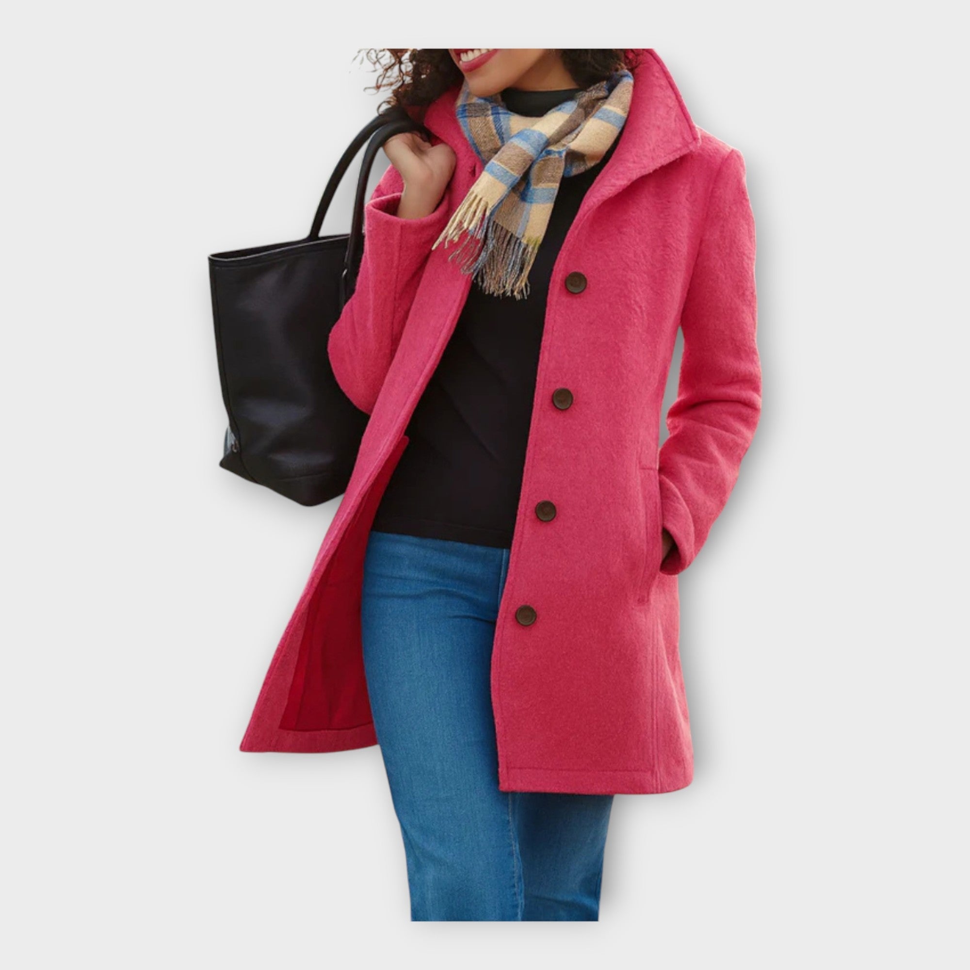 Veste Élégante en Laine avec Boutons