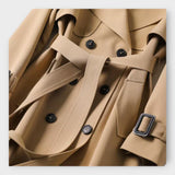 Classique Long Trench Coat avec Ceinture
